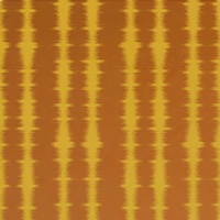 a picture of yellow soundwaves on an orange background arranged to look like a wallpaper pattern